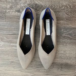Rothy's The Point Flats Flax Birdseye Beige